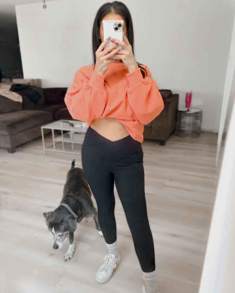 Fleece Balloon Sleeve Sweater