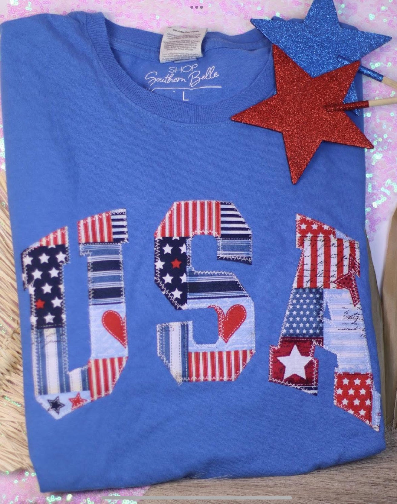 Patchwork USA Tee