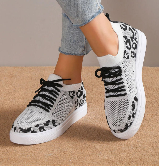White Leopard Shoes
