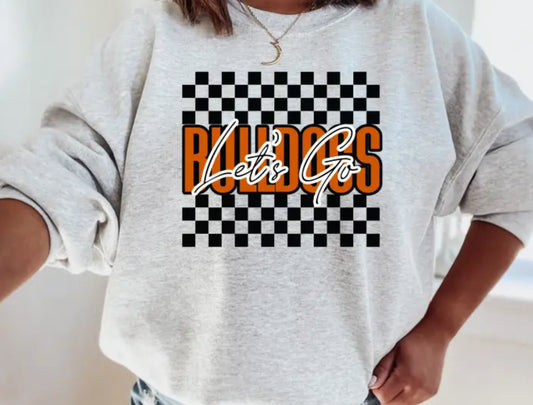 Checkered Bulldog Sweatshirt