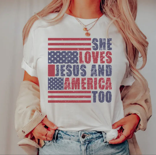 Retro Jesus Loves Me Tee