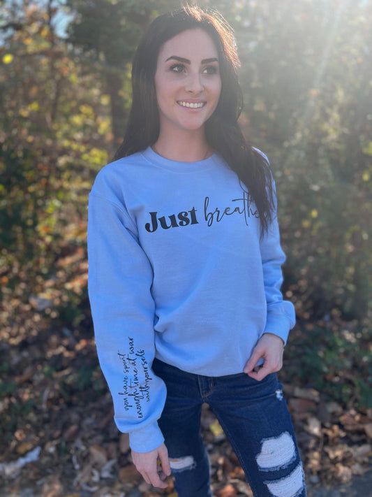 JUST BREATH Graphic Sweatshirt