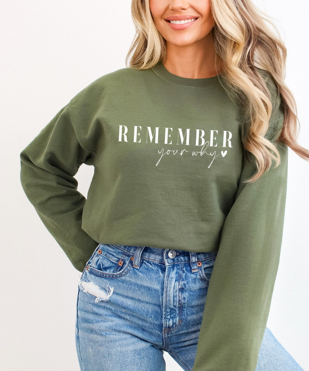 Plus Size REMEMBER YOUR WHY Graphic Sweatshirt