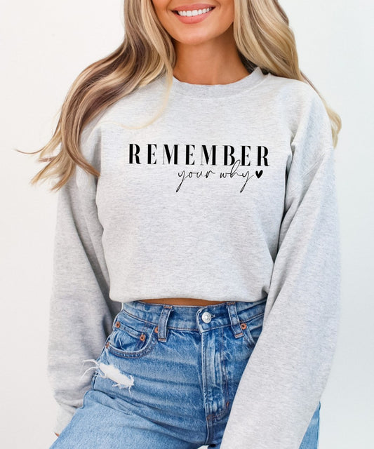 REMEMBER YOUR WHY Graphic Sweatshirt