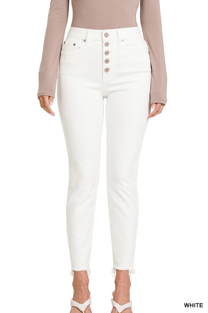 ZENANA Skinny White Denim Jeans