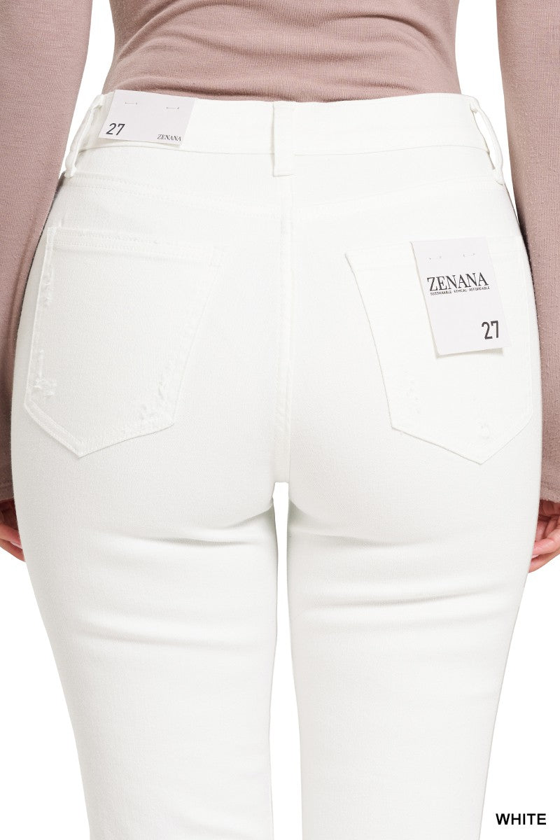 ZENANA Skinny White Denim Jeans